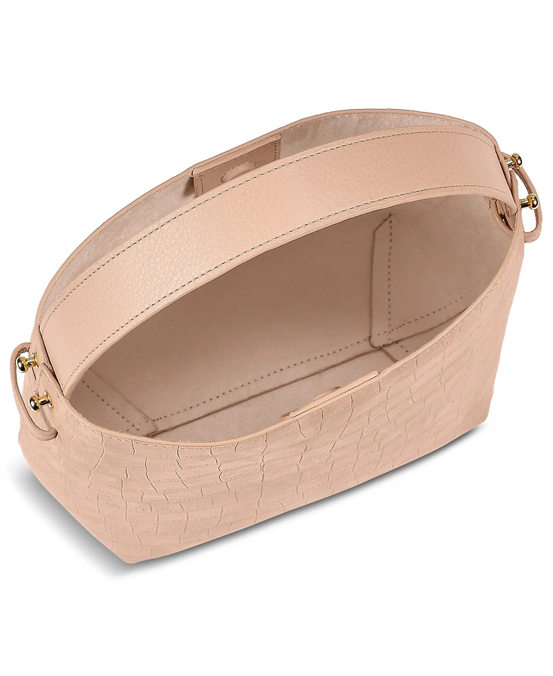 GiGi New York Selena Nubuck Leather Small Bucket Handbag