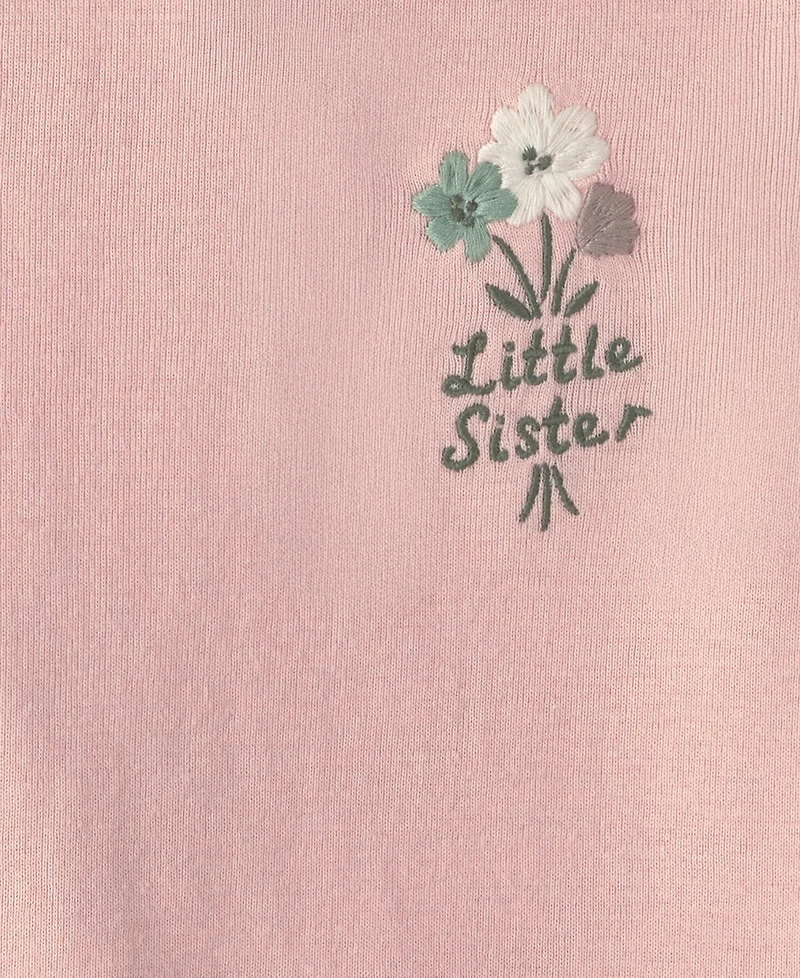 Carter's Baby Girls' Little Sister Floral Bodysuit and Pant, 2-Piece Set