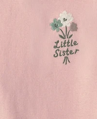 Carter's Baby Girls' Little Sister Floral Bodysuit and Pant, 2-Piece Set