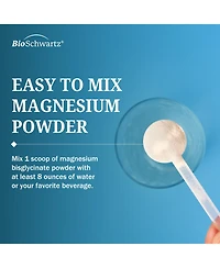 BioSchwartz Magnesium Bisglycinate Powder Supplement, Unflavored, 60 Servings, Non-gmo, Third-Party Tested, 237 Gram
