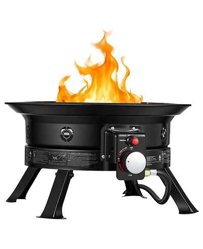 Cozito Propane Fire Pit, 24 inches 53000 Btu Portable Gas Fire Pit with Grill Grate