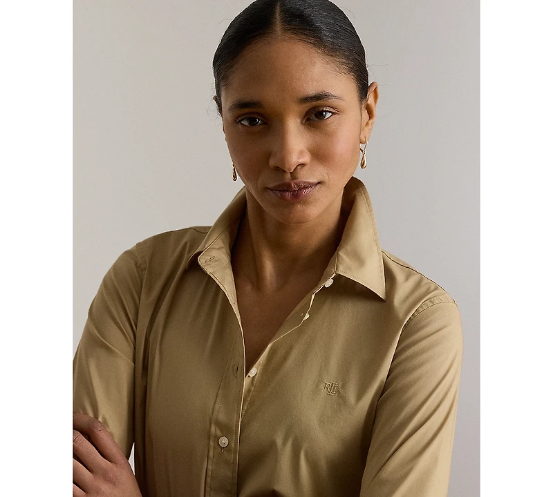 Lauren Ralph Petite Classic-Fit Point Collar Shirt