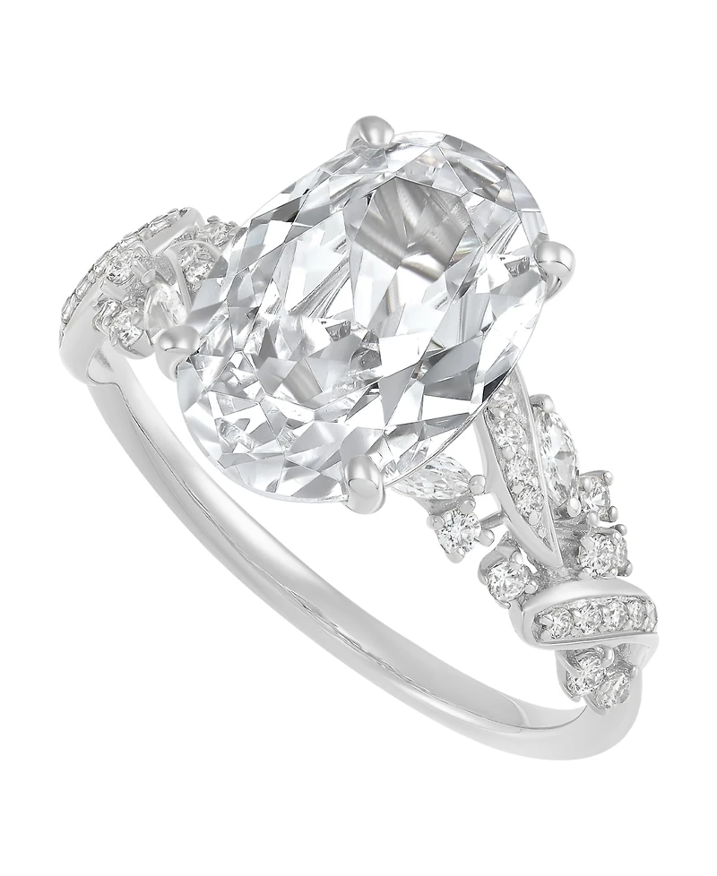Macy's Igi Certified Lab Grown Diamond (4-3/8 ct. t.w.) Ring 14k Yellow & White Gold