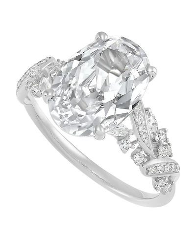 Macy's Igi Certified Lab Grown Diamond (4-3/8 ct. t.w.) Ring 14k Yellow & White Gold