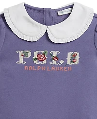 Polo Ralph Lauren Baby Girls' Logo Fleece Collared Sweatshirt and Jogger Pants, 2-Piece Set