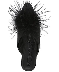 Sam Edelman Women's Khai Feather Slip-On Mule Flats