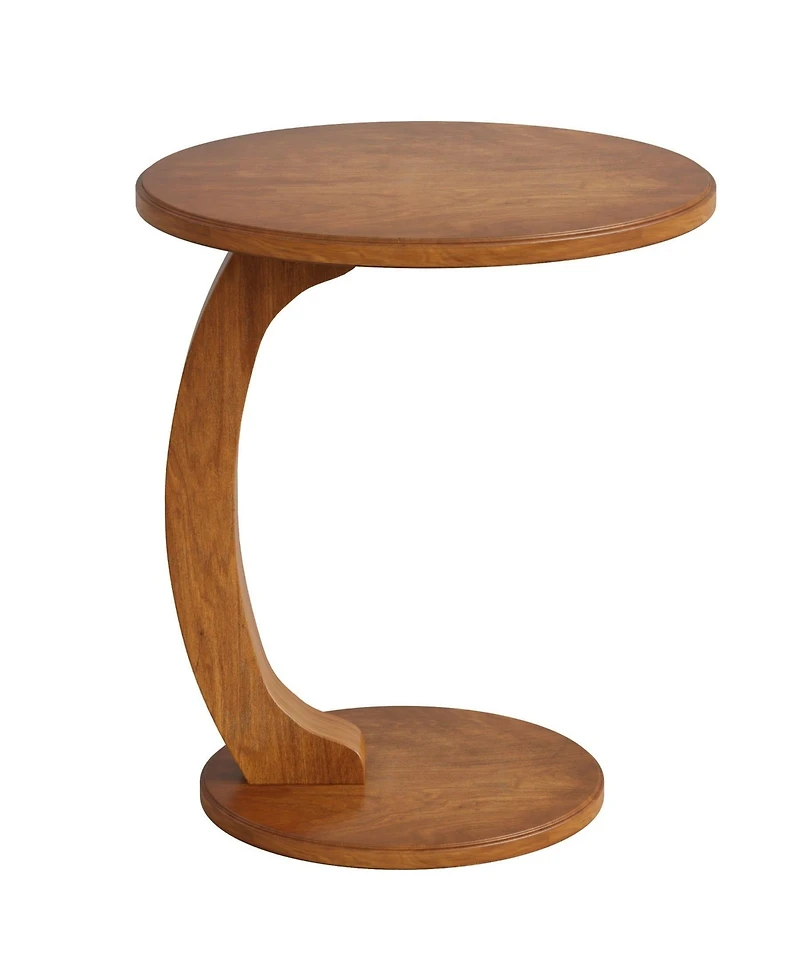Slickblue Round Sofa Side Table with C Shaped Space Saving Design