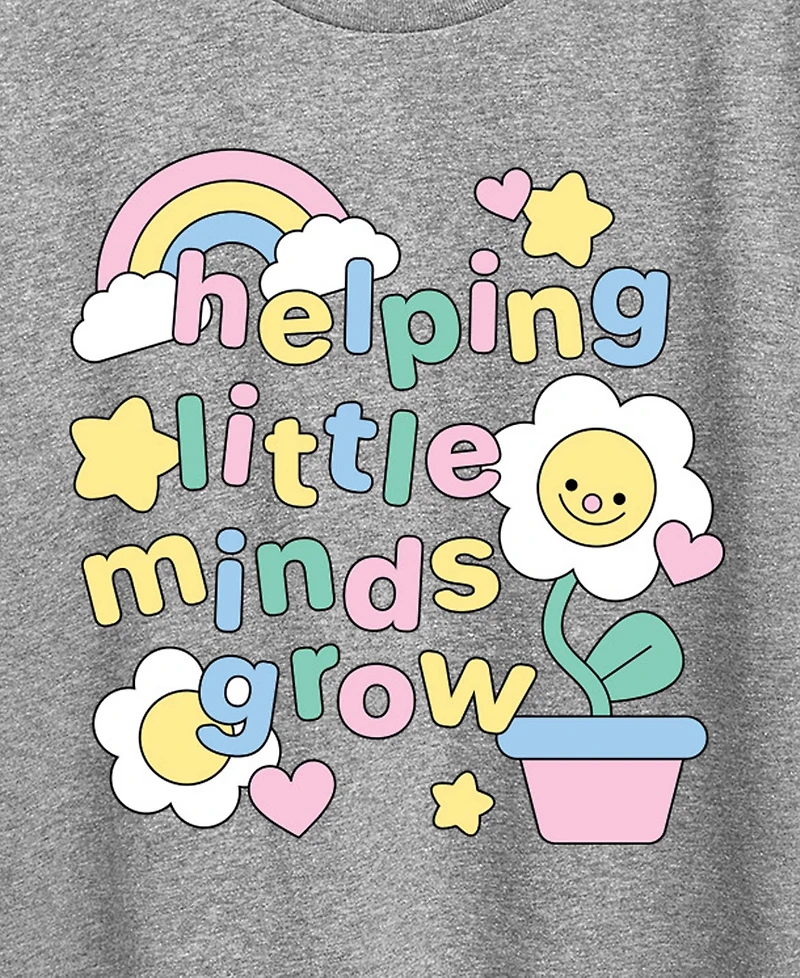 Hybrid Apparel Plus Instant Message Helping Little Minds Grow Graphic T-Shirt
