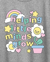 Hybrid Apparel Plus Instant Message Helping Little Minds Grow Graphic T-Shirt