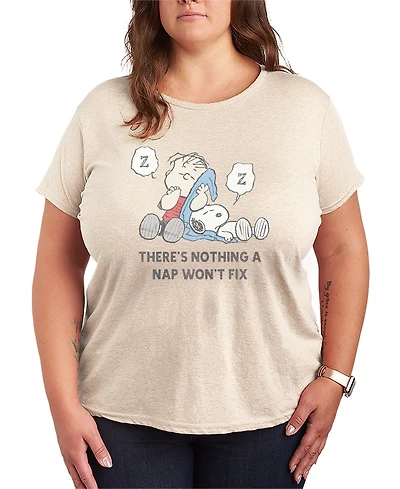 Hybrid Apparel Plus Peanuts Linus Snoopy Nap Graphic T-Shirt