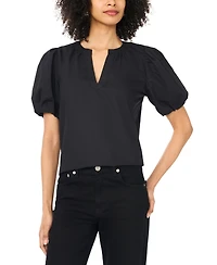 Vince Camuto Women's Organdy Short-Sleeve Puff Blouse