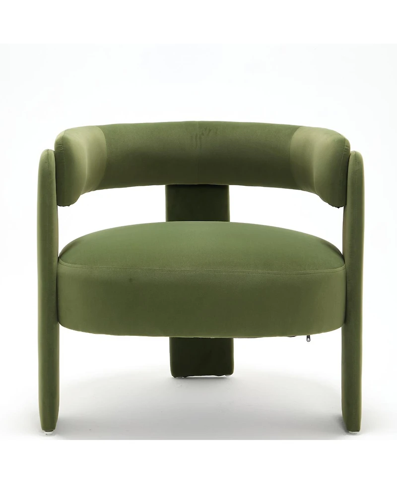 Streamdale Furniture Mid-Century Modern Velvet Accent Chair for Living Room and Bedroom
