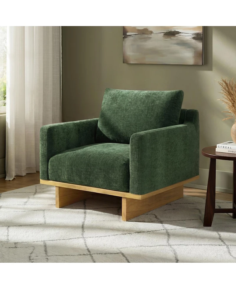 Streamdale Furniture Modern Minimalist Accent Chair with Solid Wood Frame and Soft Cushions