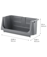 Iris Usa Open Front Storage Bins, Heavy Duty Stackable Bins