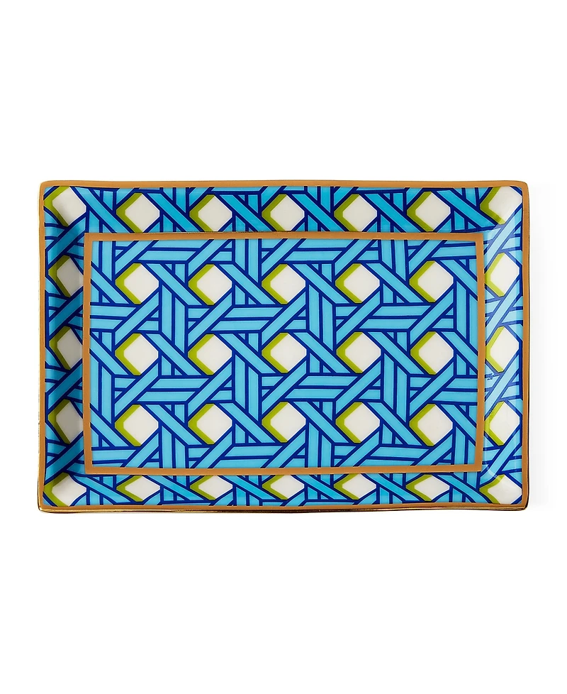 Jonathan Adler Basketweave 7" Rectangle Tray
