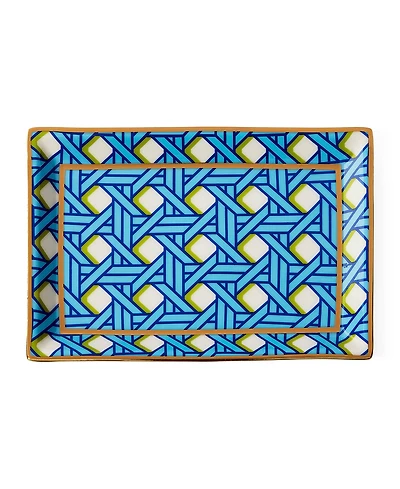 Jonathan Adler Basketweave 7" Rectangle Tray