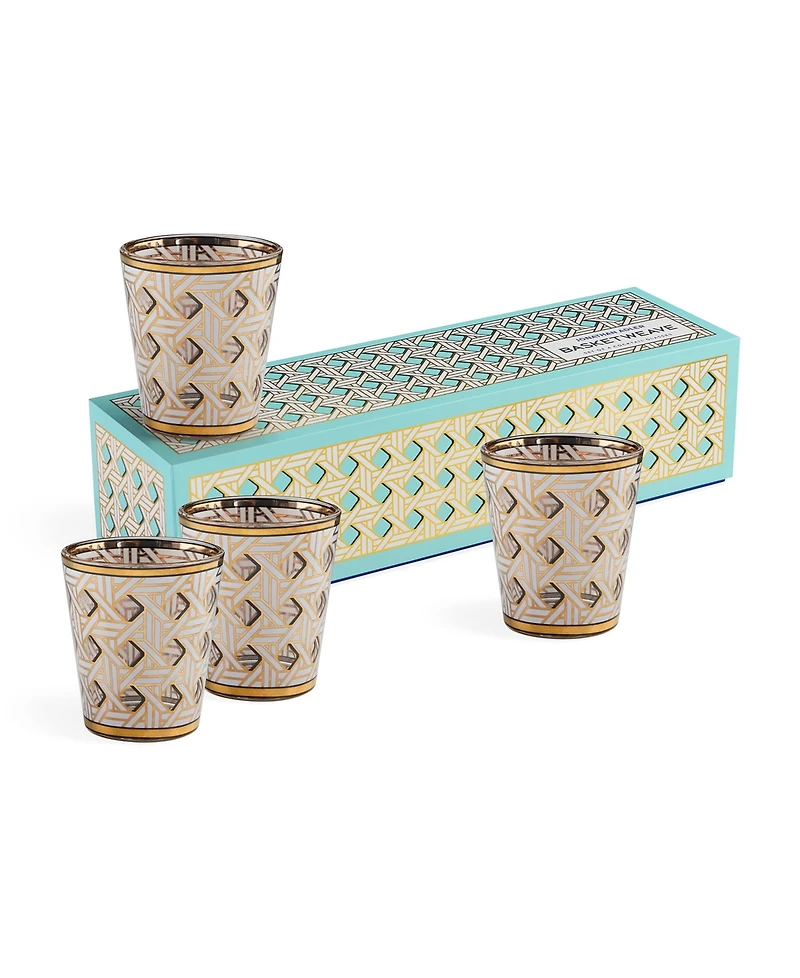 Jonathan Adler Basketweave 4-Pc. Glassware Set