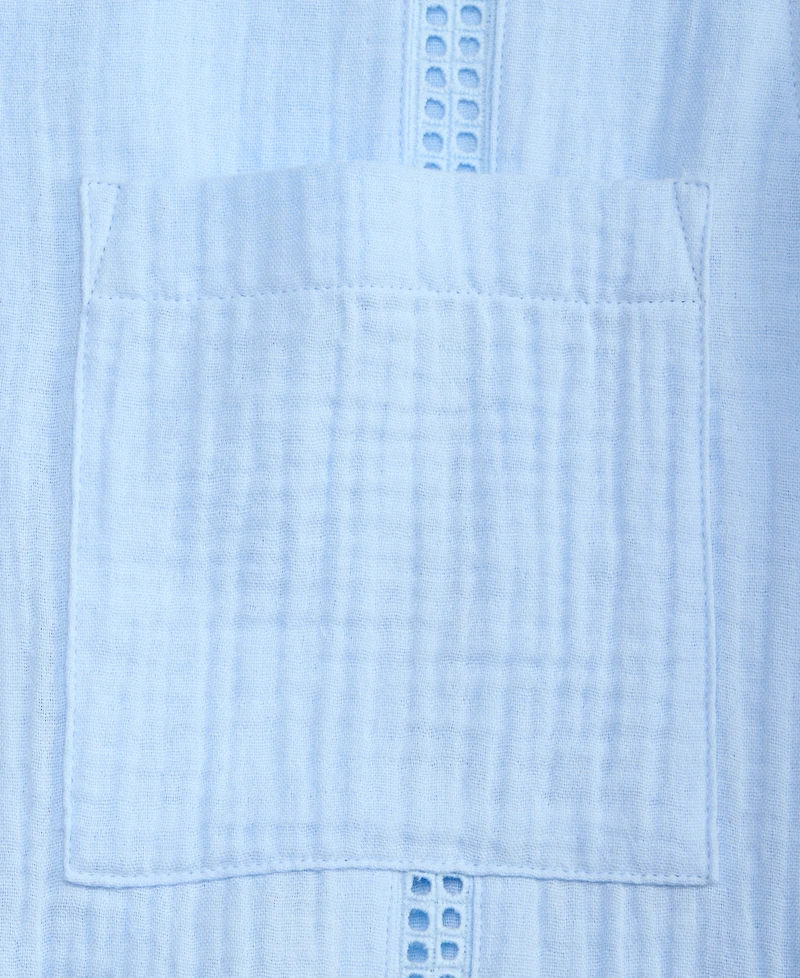 Club Room Men's Gauze Camp Collar Short-Sleeve Shirt, Macy's Exclusive