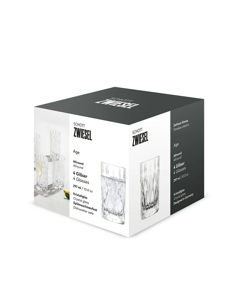Zwiesel Glas Stage Long Drink Glasses, Set of 4