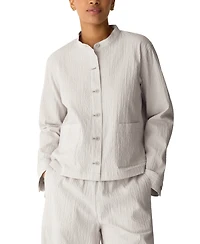 Eileen Fisher Women's Mandarin Collar Shirt Jacket, Regular and Plus