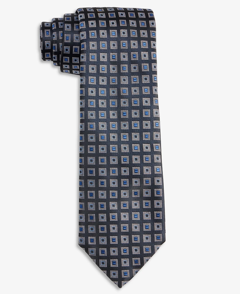 Hugo by Boss Men's Slim-Fit Grid Pattern Tie