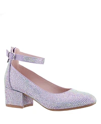 Nina Girls LENNIE2 Light Rhinestone Dress Shoes