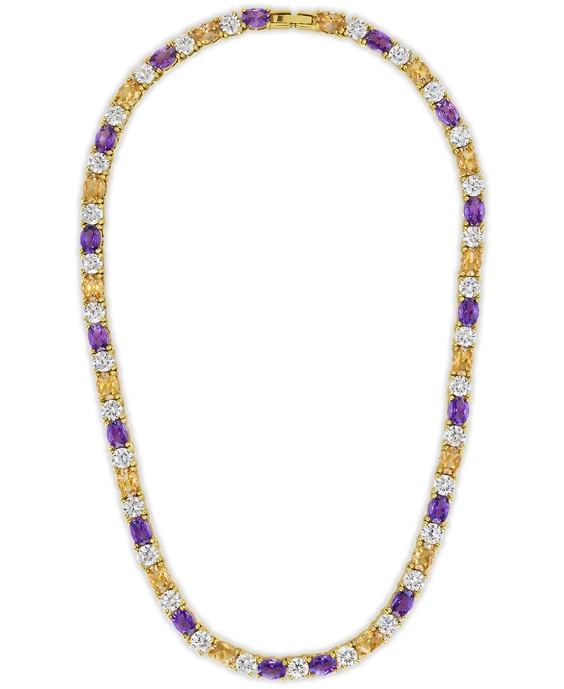 Sterling Forever Rhodium-Plated Brass Ophelia Tennis Necklace