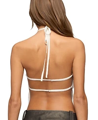 Edikted Women's Amit Tiered Chiffon Halter Top