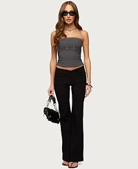 Edikted Women's Maryah Paneled Stud Strapless Top