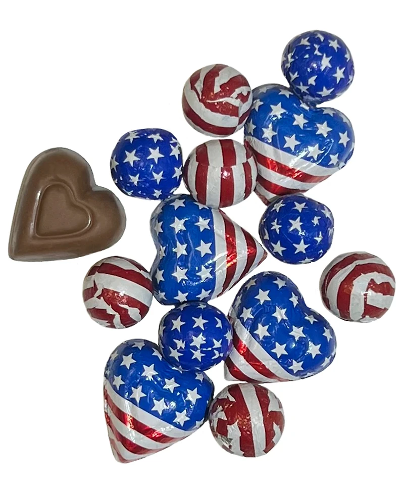 Betsy Ann Chocolates Fourth of July American Popper Milk Chocolate Foil Stars, 3 Pack