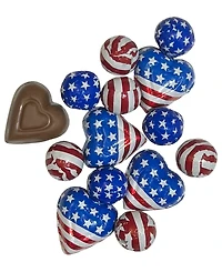 Betsy Ann Chocolates Fourth of July American Popper Milk Chocolate Foil Stars, 3 Pack