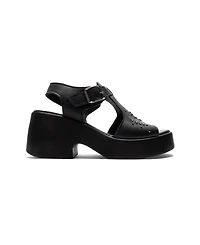 Forever & Always Shoes Women's Romina Leather Platform Sandal