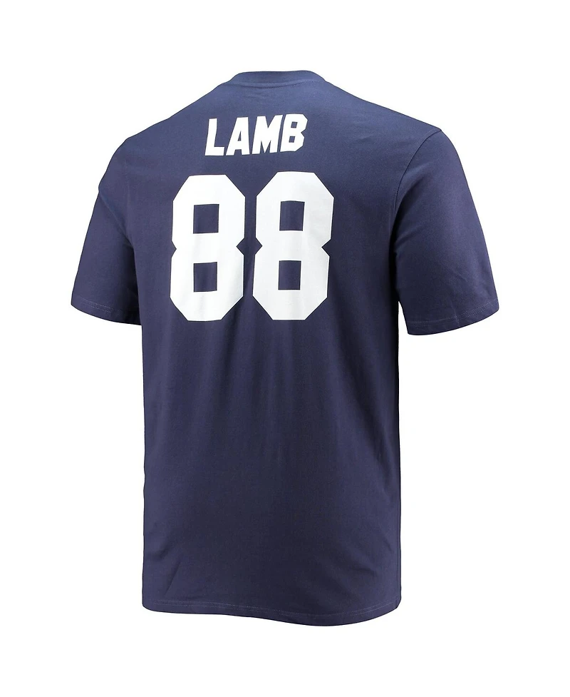 Fanatics Men's CeeDee Lamb Navy Dallas Cowboys Big Tall Player Name Number T-Shirt