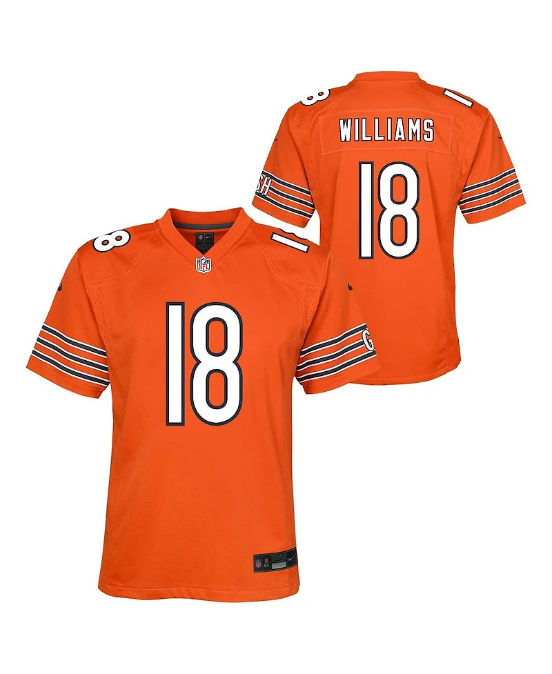 Nike Big Boys and Girls Caleb Williams Orange Chicago Bears Game Jersey