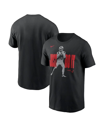 Nike Men's Drake Maye Black New England Patriots Just Do It T-Shirt