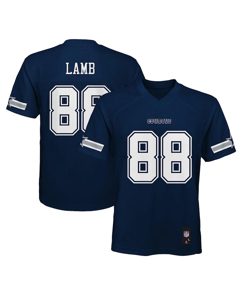 Outerstuff Big Boys and Girls CeeDee Lamb Navy Dallas Cowboys Replica Player Jersey