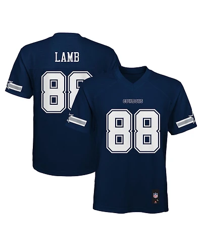 Outerstuff Big Boys and Girls CeeDee Lamb Navy Dallas Cowboys Replica Player Jersey