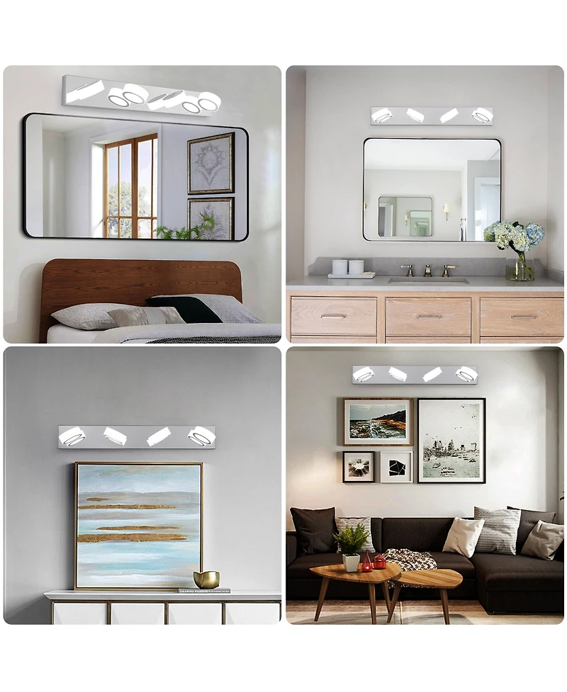 Busdays 29 Inch Modern 4 Light Led Vanity Light Bathroom Wall Light Fixture for Mirror Shower and Bathroom Decor