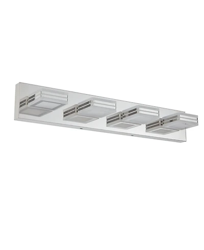Busdays 26 Inch Modern 4 Light Led Vanity Light Square Acrylic Lampshades Wall Mount Fixture for Bathroom Mirror Lighting