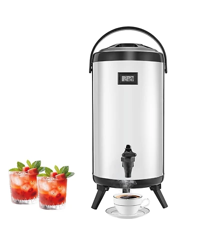 Cozito Insulated Beverage Dispenser, 2.4 Gal 9.2L Stainless Steel Server with Display
