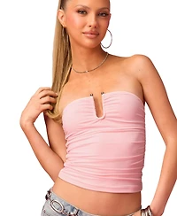 Edikted Womens Barbie Curved U Strapless Top