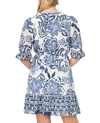 Sam & Jess Women's V-Neck Ruffle-Hem Dress