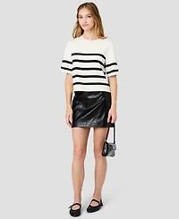 French Connection Women's Sloane Knit Short-Sleeve Top