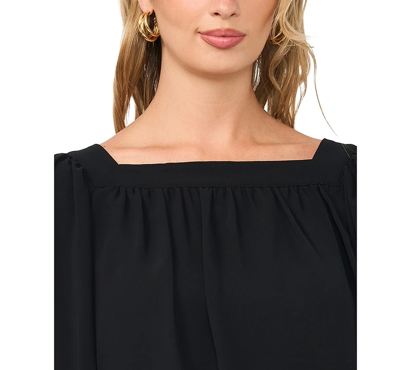Vince Camuto Women's Square Neck Bubble Blouse