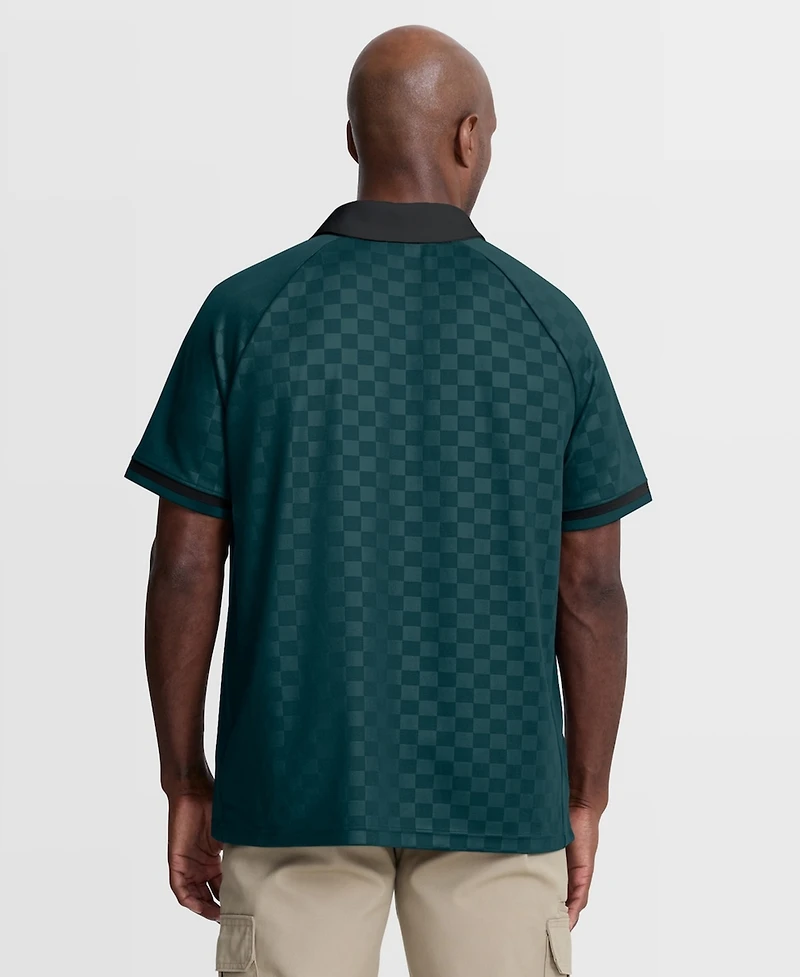 Fanatics Men's Midnight Green/Black Philadelphia Eagles Homerun Raglan V-Neck Polo Shirt