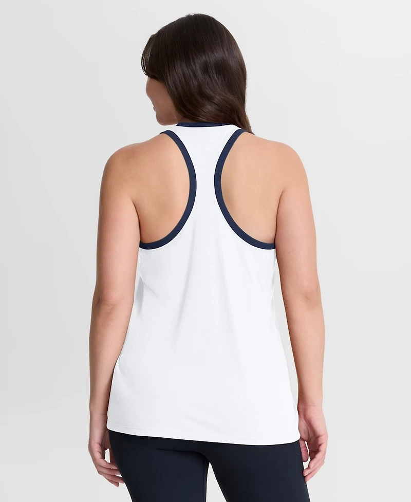 Nike Women's White New York Yankees Tri-Blend Dri-fit Racerback Tank Top