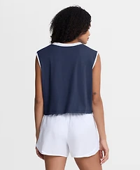 Nike Women's Navy New York Yankees Primetime Loose Dri-fit Cropped Tank Top
