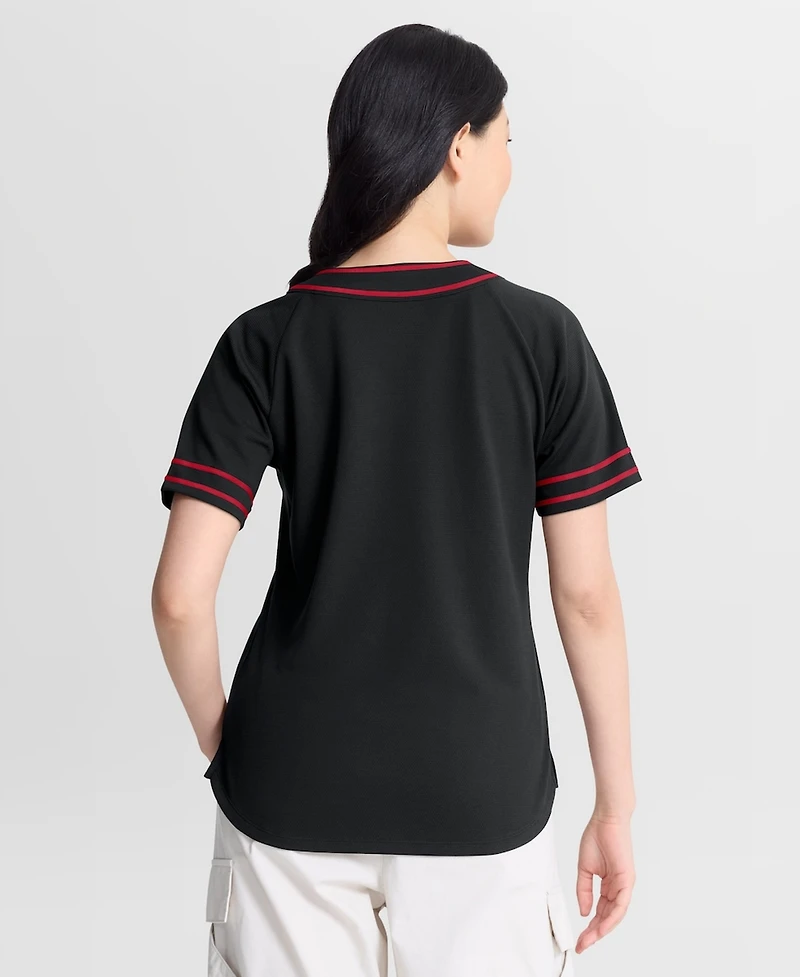 Fanatics Women's Black Arizona Diamondbacks Diva Race Ahead Raglan V-Neck T-Shirt