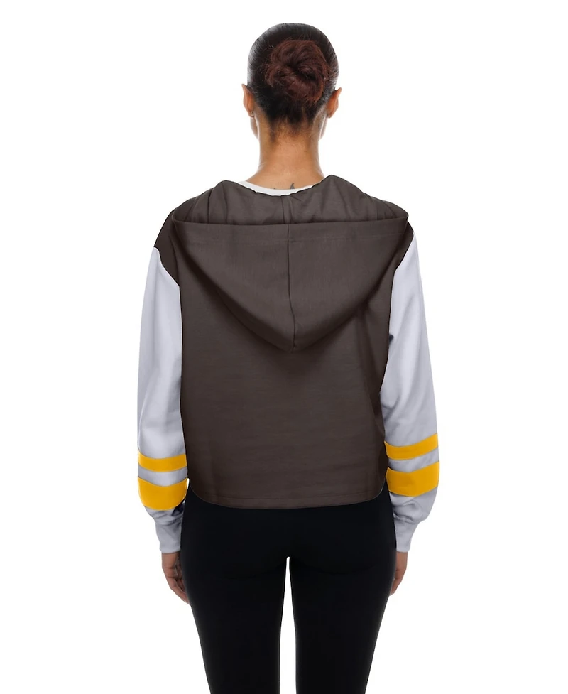 New Era Women's Brown San Diego Padres Boxy Lace-Up Hoodie