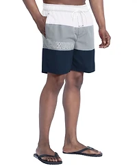 G-iii Sports by Carl Banks Men's White/Navy Dallas Cowboys Sunrise Volley Swim Shorts